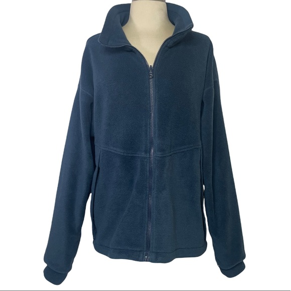 Columbia Fleece Jacket Navy Blue Comfortable Warm Soft Lightweight Zip Up Coat - Picture 4 of 11